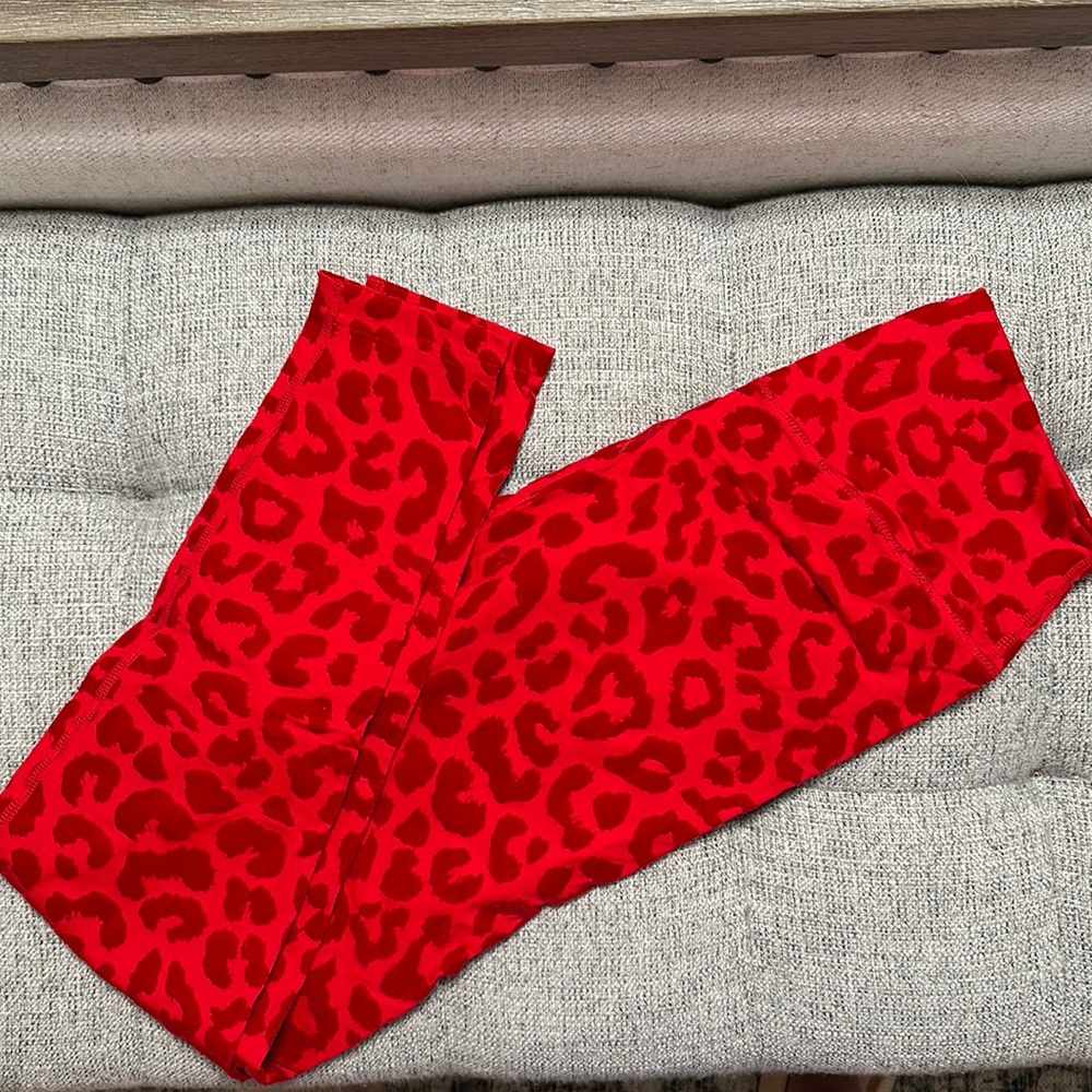 COPY - Balance Athletica red cheetah print leggings